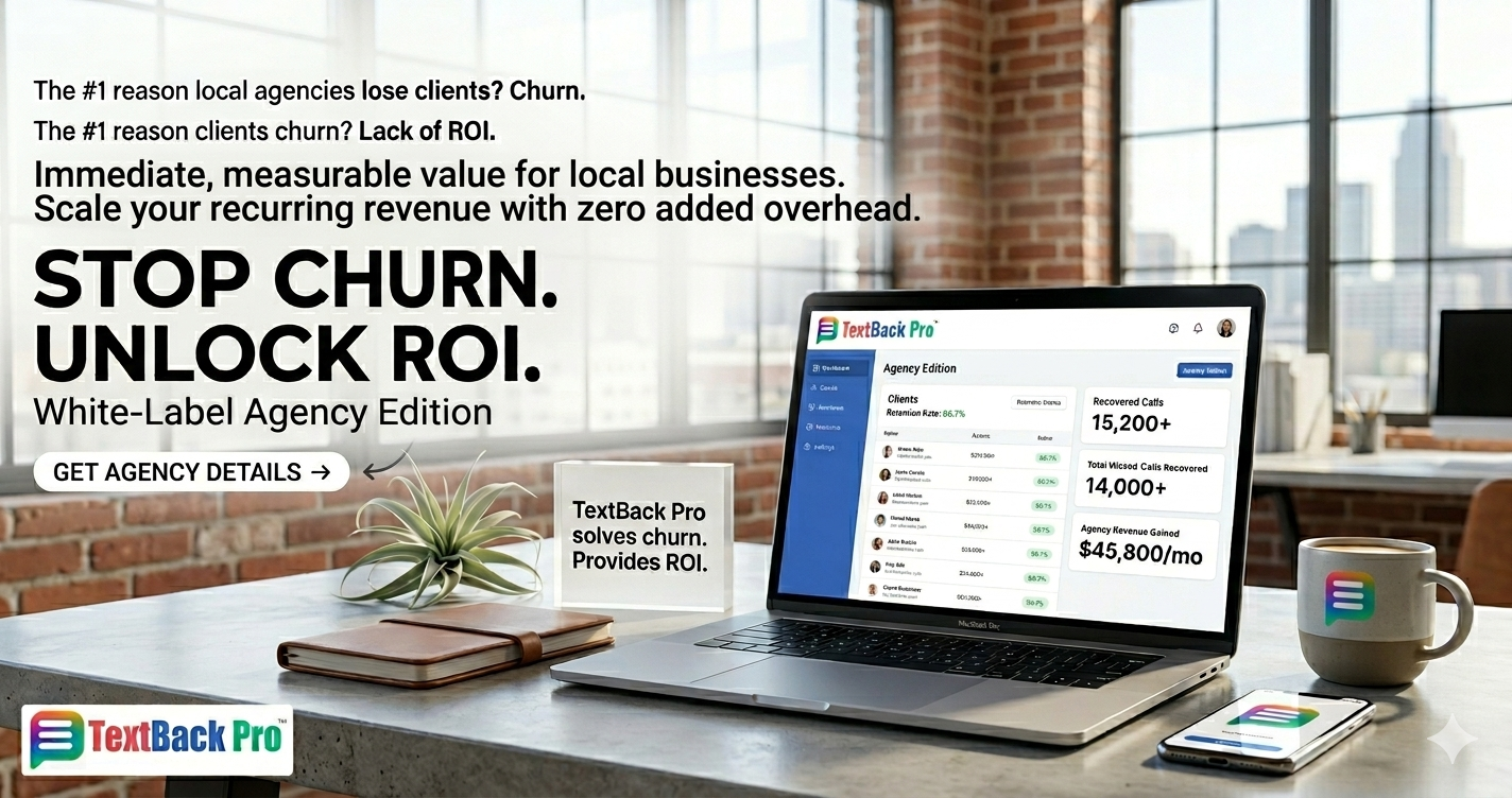textbackpro.com - missed call text back; affiliate banner; linkedin
